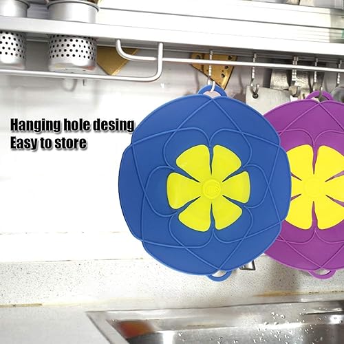 Miniatura 6 de La mejor tapa de silicona para olla, tapas reutilizables para ollas y sartenes, tapón de hervir sobre derrames, accesorio de cocina (rojo)