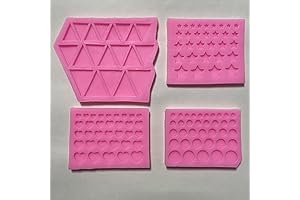 4 Pieces Non-Stick Silicone Fondant Molds for Baking and DIY Treats
