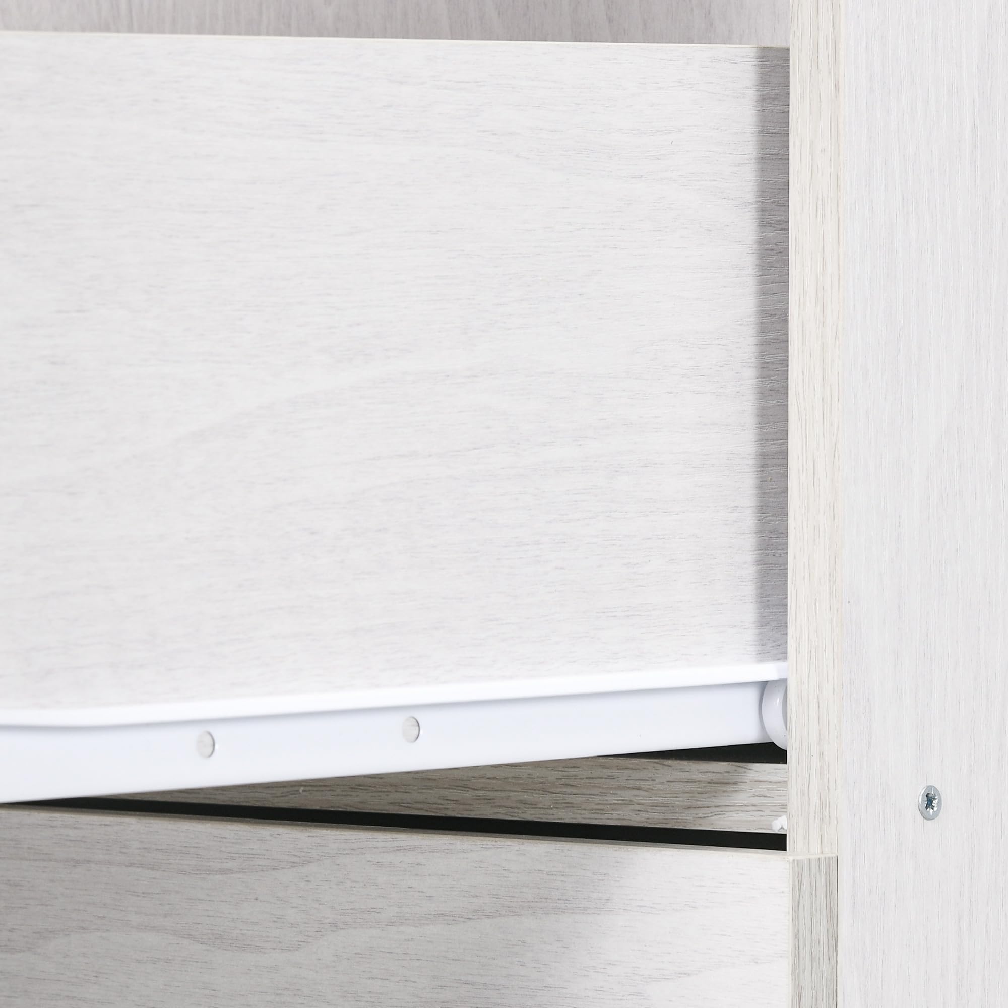 HOMCOM Schedario da Ufficio con 4 Cassetti, Cassettiera Ufficio con Serratura e Chiavi per Lettera/Formato A4, Armadietto Verticale per Casa, 40x42x131 cm, Bianco