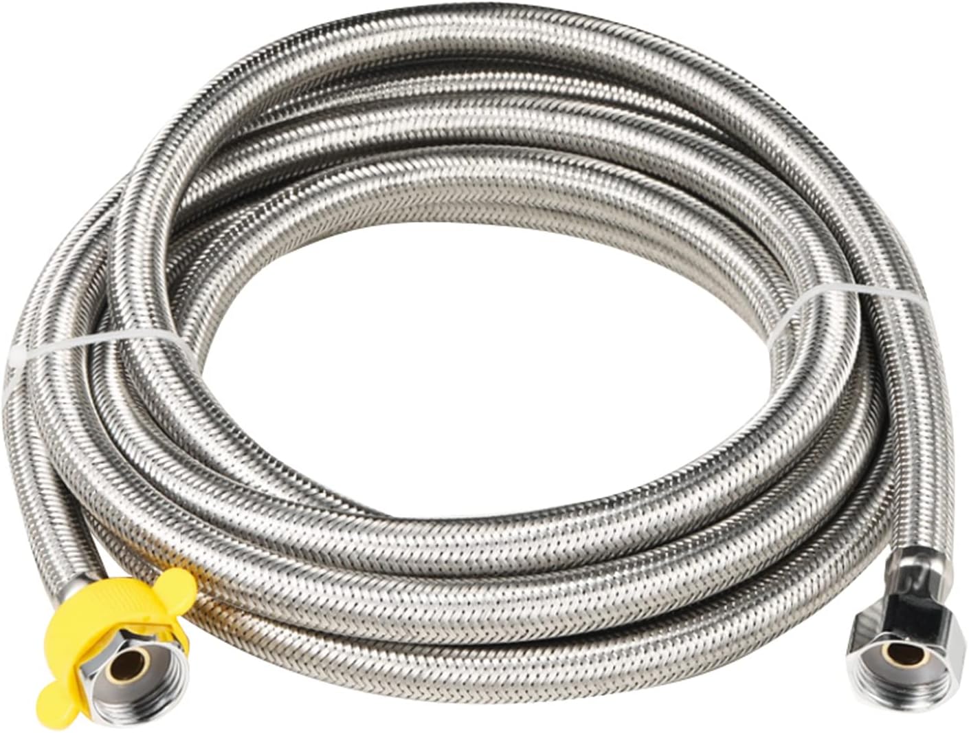 Tap Tails,304 Stainless Steel Braided Tube, Faucet Connector Hose Length Suitable for Water Heater and Single Cold Water Faucet(2.5M)