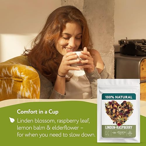 Miniatura 291 de Zhivana Organics - Té orgánico de bayas de espino blanco 16 onzas, para presión arterial alta, apoyo para la salud cardíaca y relajación