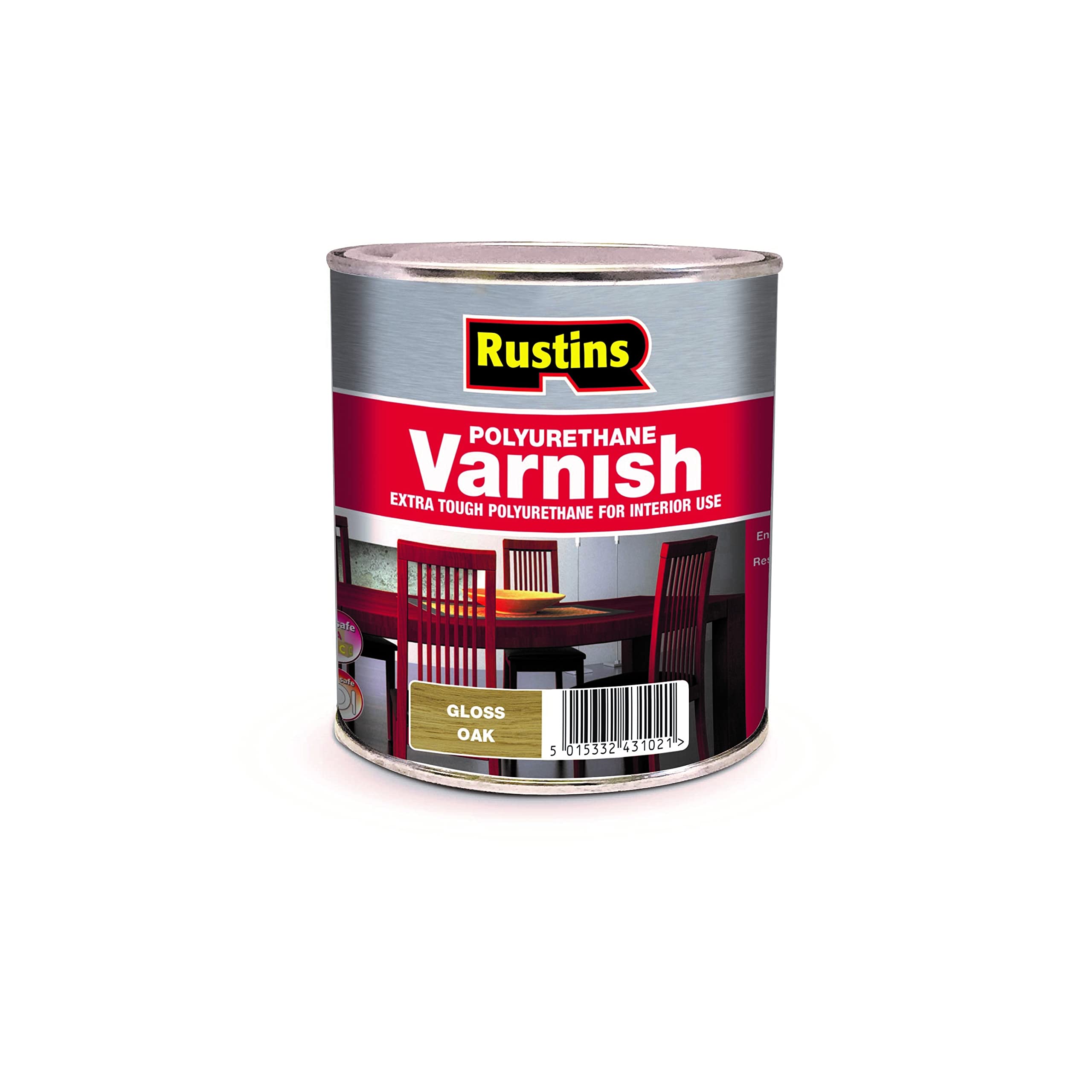 Rustins Polyurethane Varnish Oak Gloss 250ml