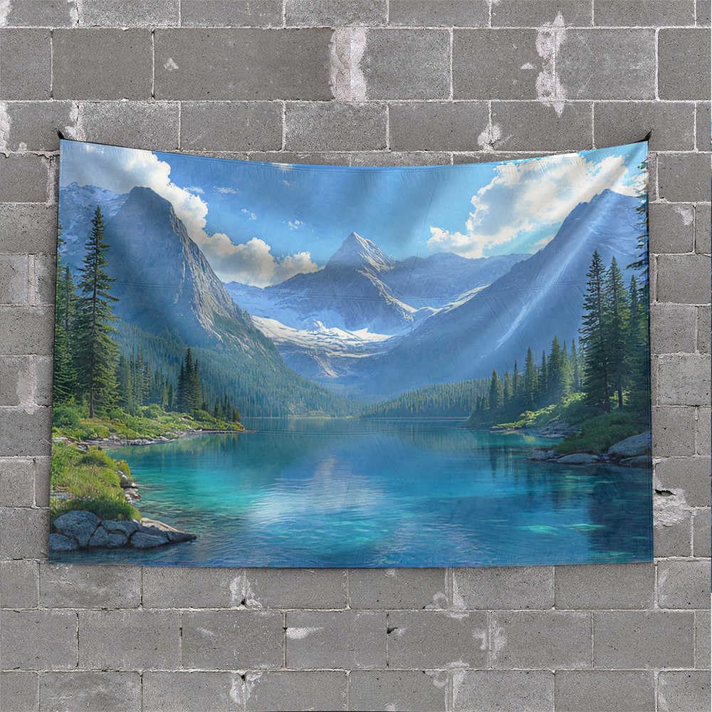 TSGB Outdoor Bar Accessories Decor Two Divers Exploring An Underwater Cave Tapestry Tapestry For Wall Hanging Decorations For Bedroom(75X100CM)
