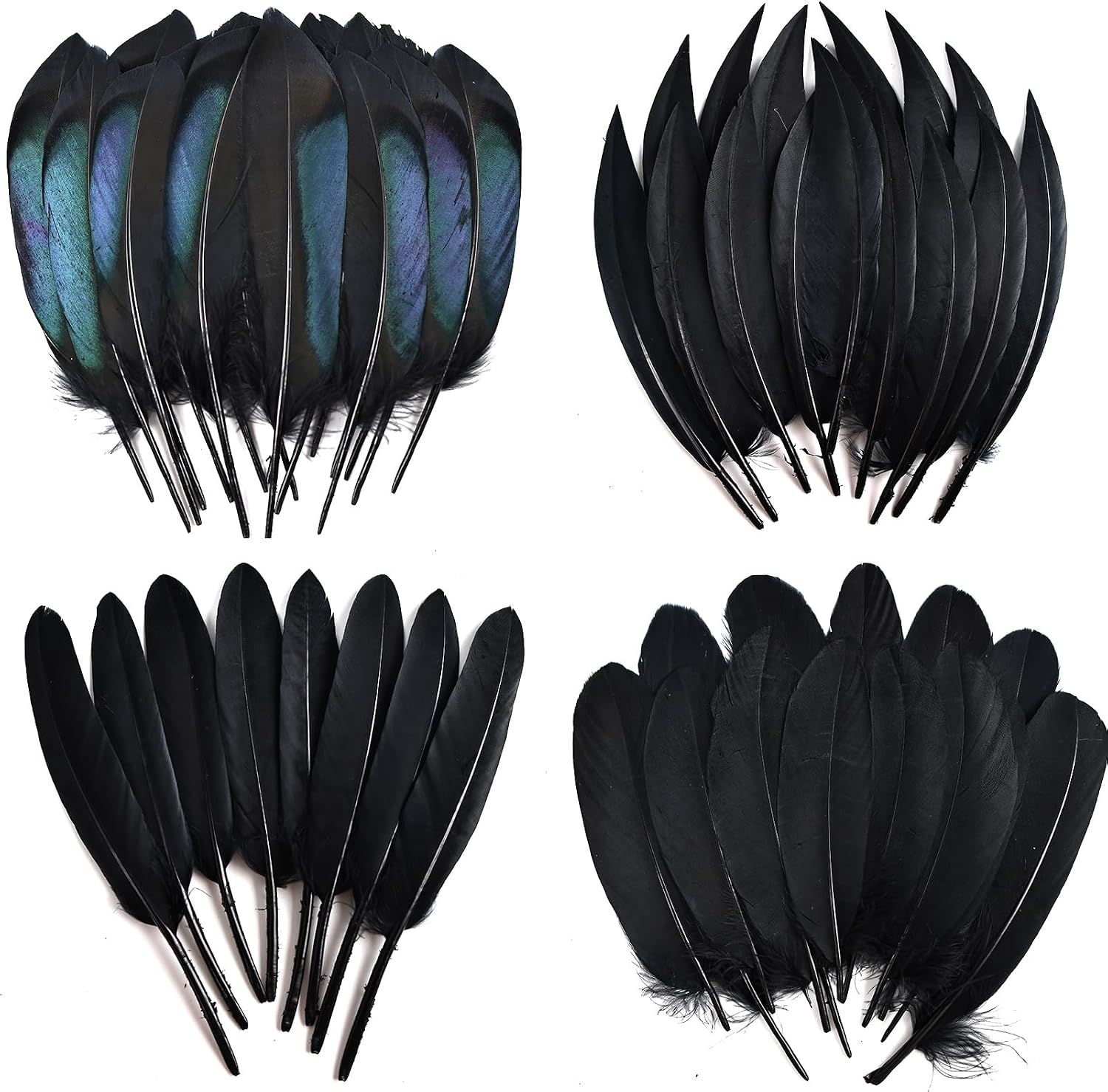 THARAHT 120pcs Natural Feathers Small 4 Styles Bulk for DIY Crafts Hat Wedding Home Party Decoration Feathers
