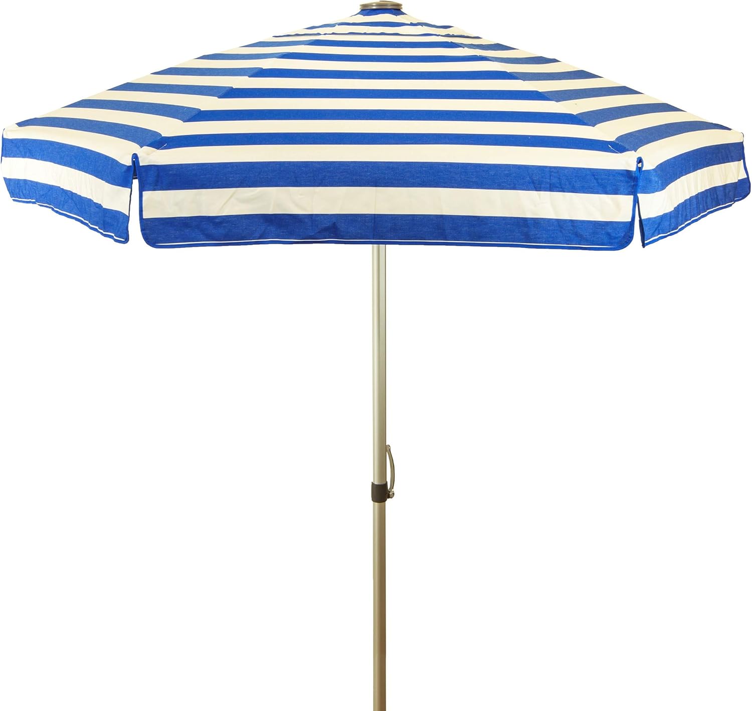 Heininger DestinationGear 6.5 Ft Royal Blue & White Deluxe Italian Patio Umbrella