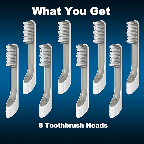 Miniatura 5 de Cabezales de repuesto para cepillo de dientes compatibles con Quip, paquete de 8, repuesto de cabezal de cepillo eléctrico para Quip, color blanco