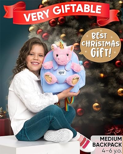Miniatura 391 de Naturally KIDS - Juguetes de unicornio para niños y niñas de 2 a 3 años, regalos de cumpleaños, mochila de unicornio para niños pequeños 03 Unicornio