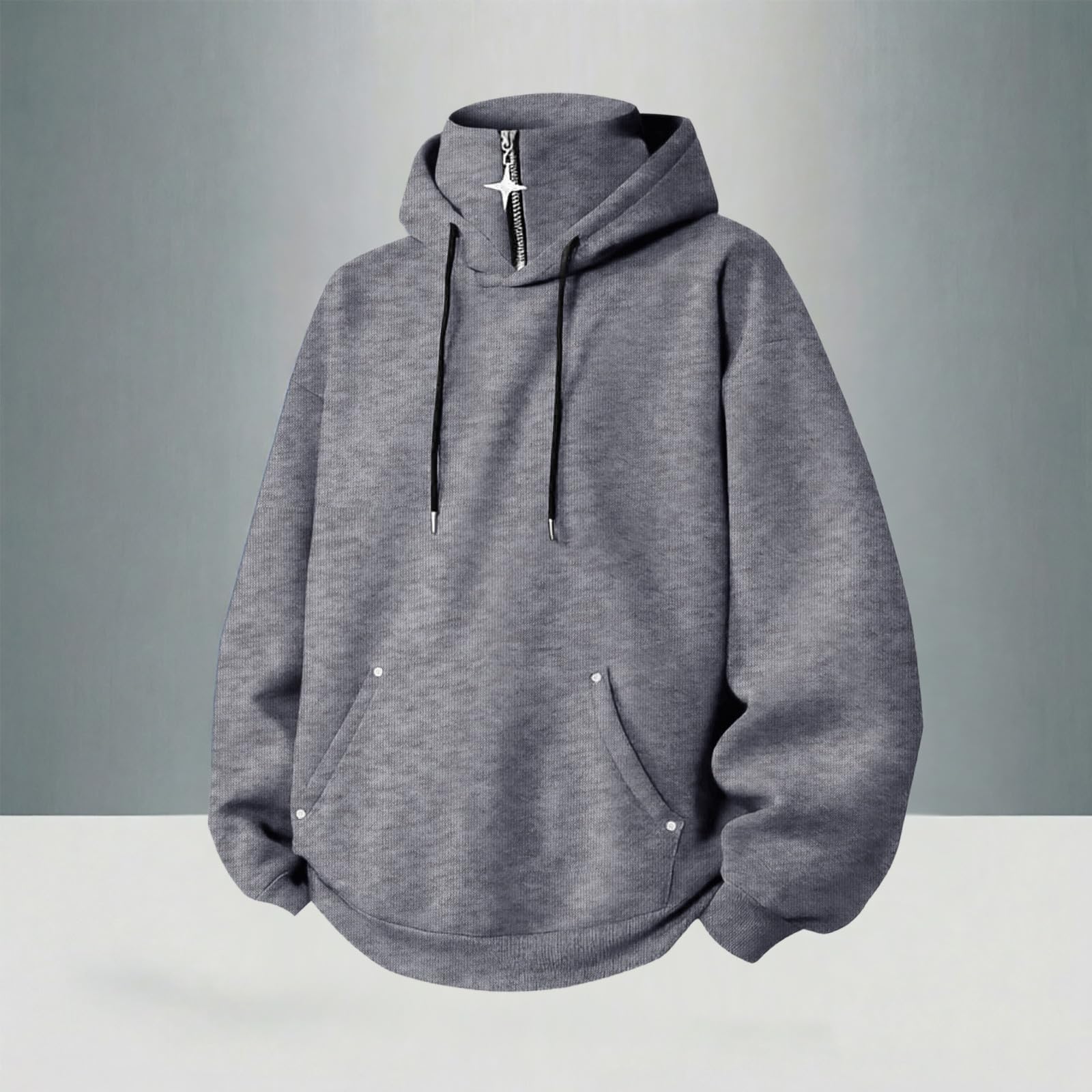 Felpa Uomo Maglioni e Felpe da Lavoro da con Cappuccio e Coulisse Hoodie | felpa lavoro uomo, hoodies casual, con coulisse, collo alto, con tasche leggera, vestibilità comoda, per autunno invernale