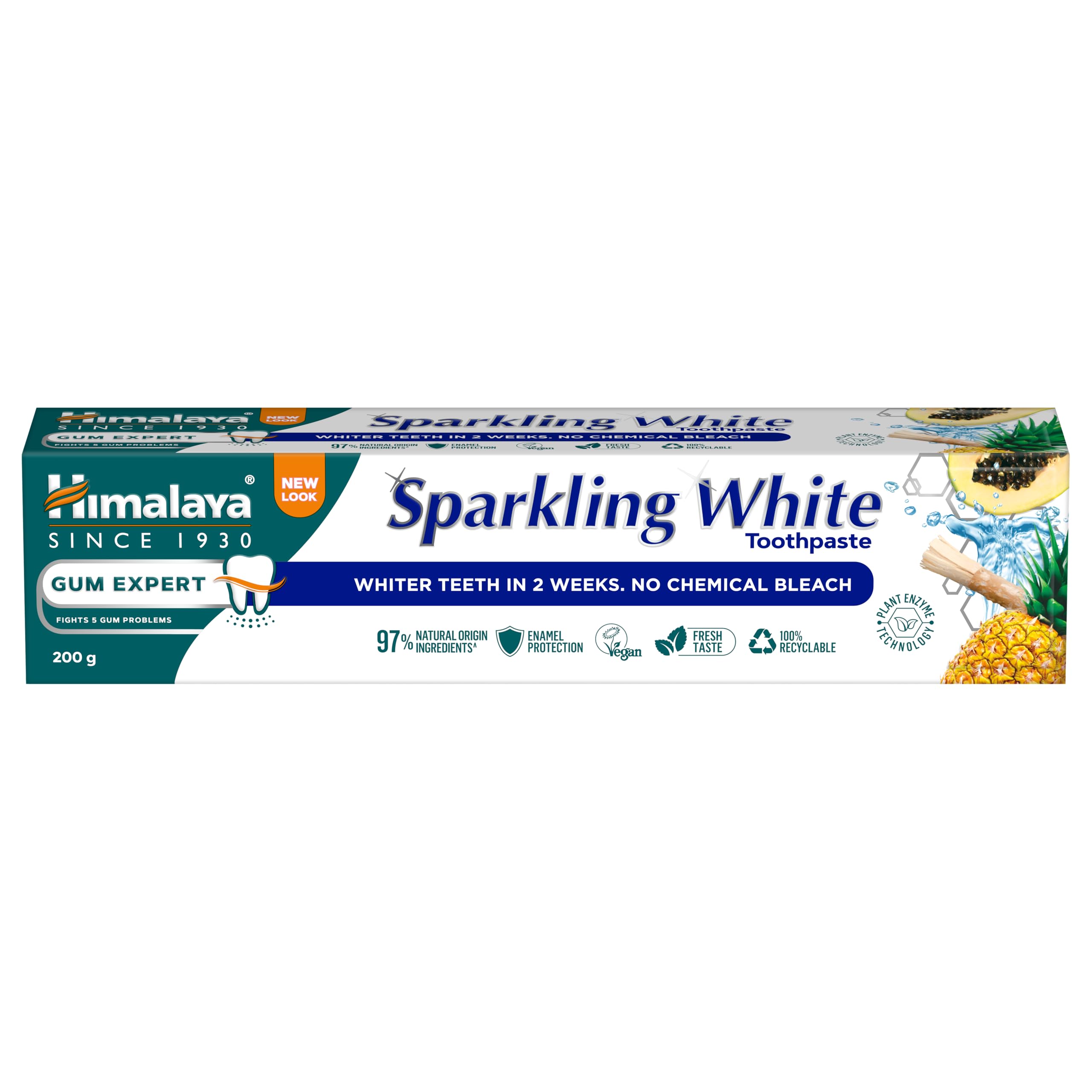 Himalaya Sparkling White Toothpaste | Natural teeth whitening without chemical bleach| Enamel safe | 200gm-picture-12