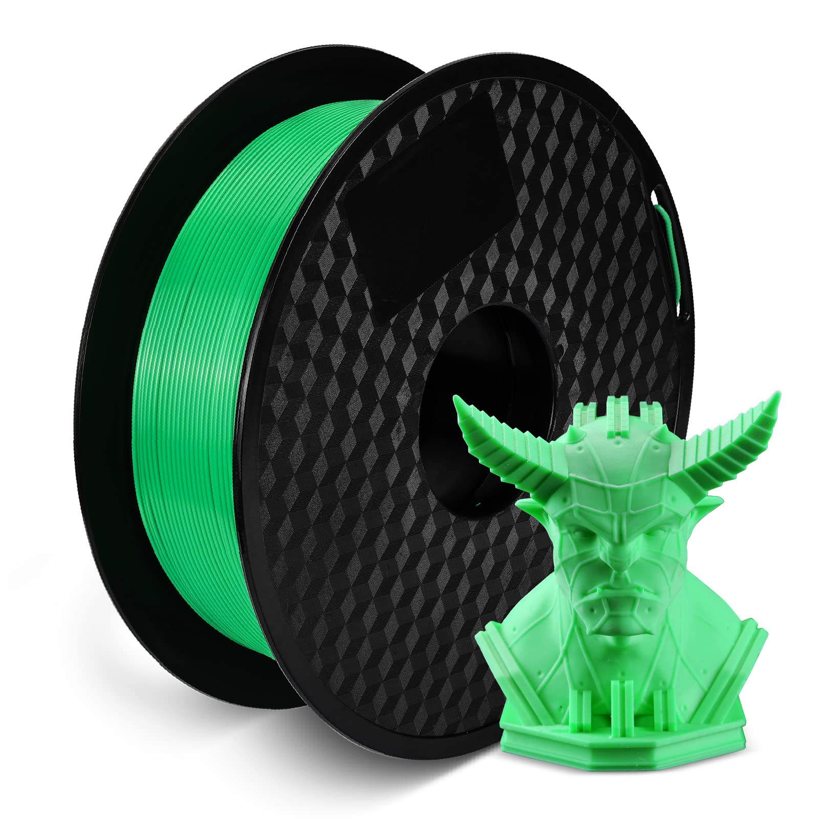 POJECITYKingroon PLA 3D Printer Filament, Dimensional Accuracy +/- 0.03 mm, 1 kg Spool(2.2lbs), 1.75 mm，Green