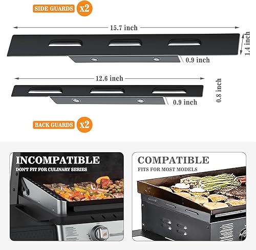 Miniatura 2 de Grisun 5483 Griddle Cover and Wind Guards for Blackstone 28 inch Griddle with Hood
