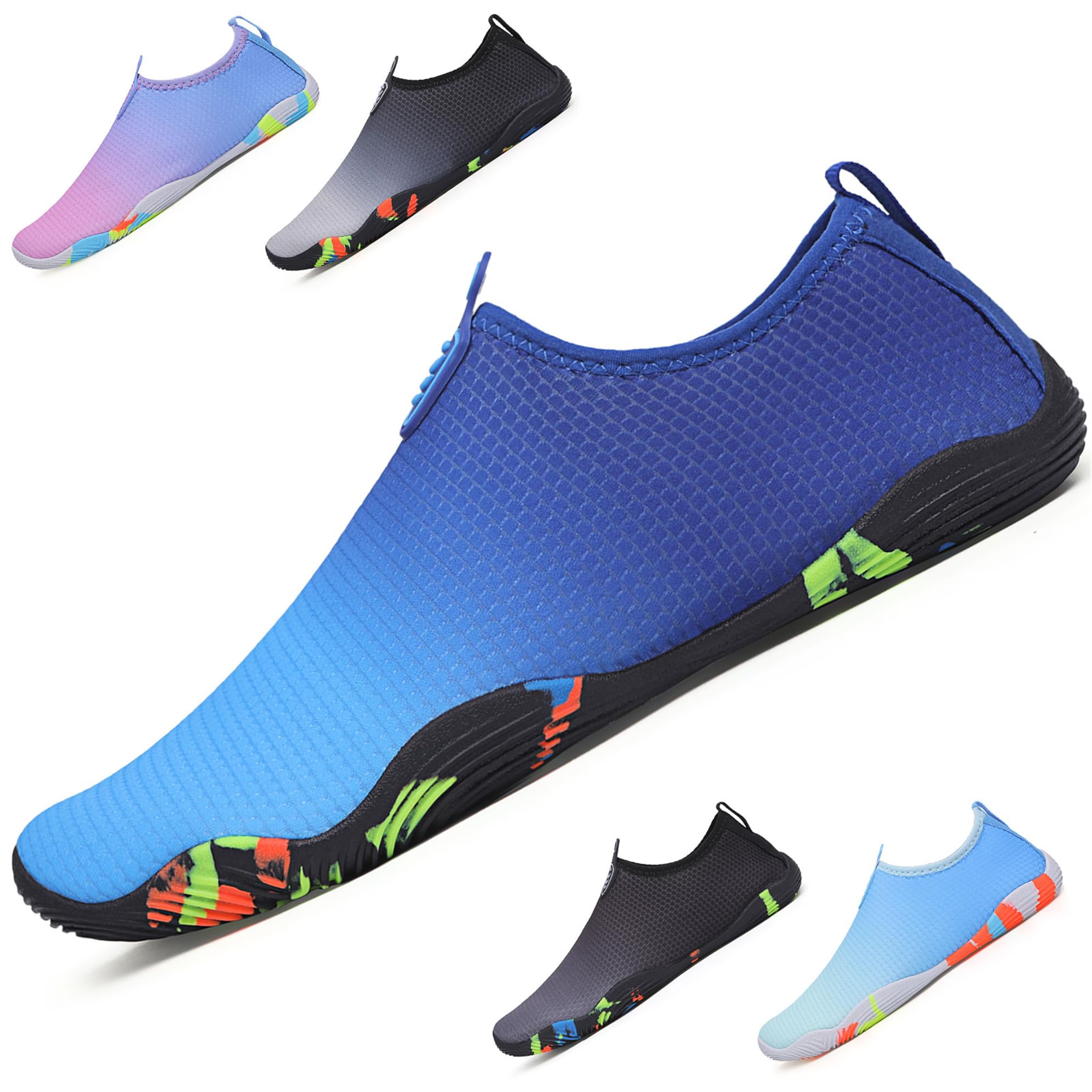 Bathing Shoes Women's Men's Water Shoes Slip On Non-Slip Quick Drying Swimming Shoes Beach Shoes Barefoot Shoes Aqua Shoes Unisex Lightweight Breathable Surf Shoes Summer 36-45 EU