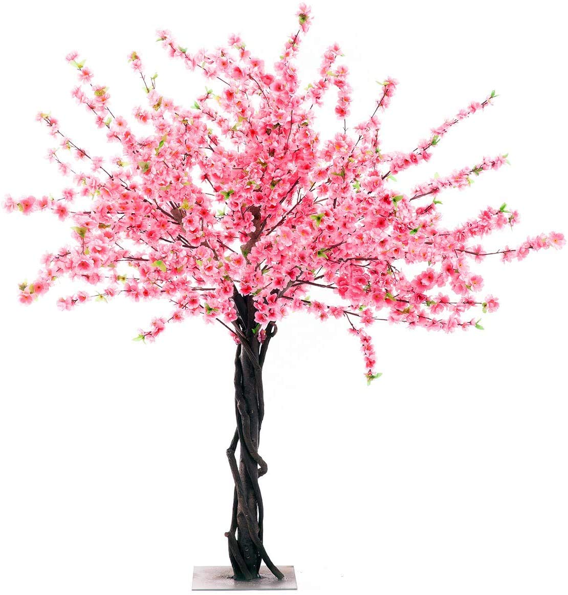 Buy BCXGS Artificial Peach Blossom Trees Artificial Cherry Blossom Tree Silk Flower 5 Feet Tall