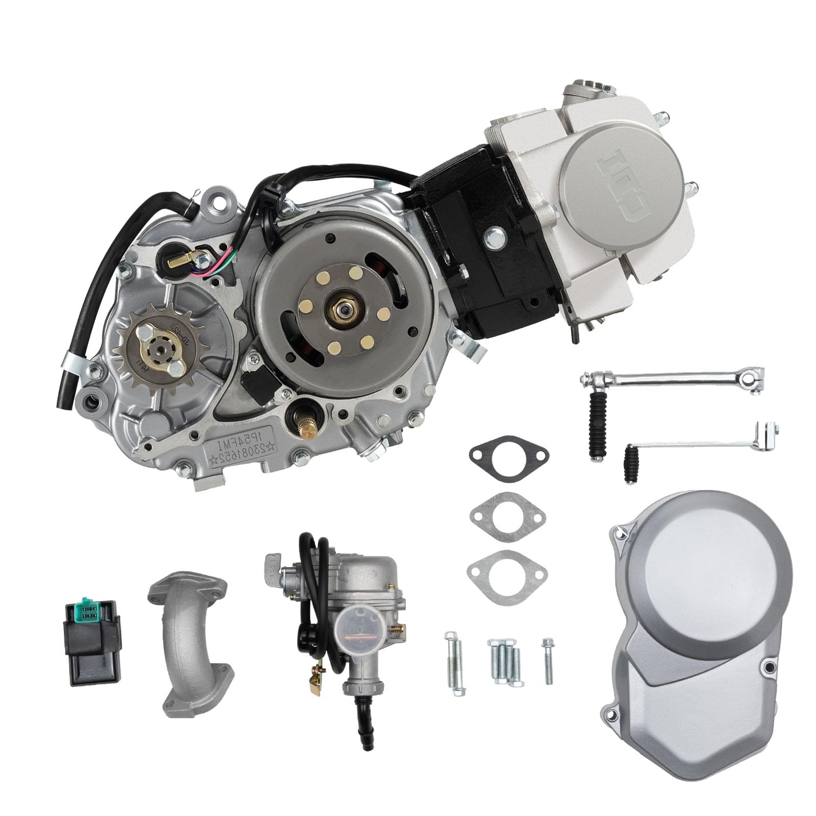 125 cc Motor de Moto de Motocross Pitbike Cross 4 tiempos Motor 4 velocidades Embrague manual Motores de Pitbike CDI Monocilíndrico 125 cc Kit de Moto de Motocross con Patada de Arranque Motor