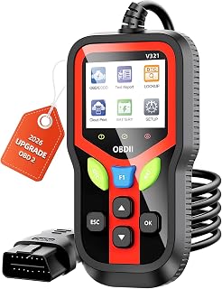 Carehabi OBD2 Diagnosegerät, Diagnosegerät Auto, Auslesegerät Auto für Alle Fahrzeuge seit 2003 & Newer (Schwarz)