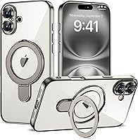 Vista 146 de Funda compatible con iPhone 12 con soporte de anillo magnético invisible [compatible con Mag-Safe] [Protector completo de lente de cámara] Funda