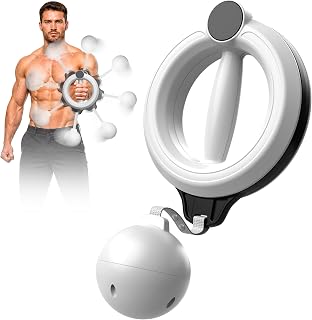 Infinity Hoop for Arms 360° Hand-Crank Arm Trainer for Home Workouts White