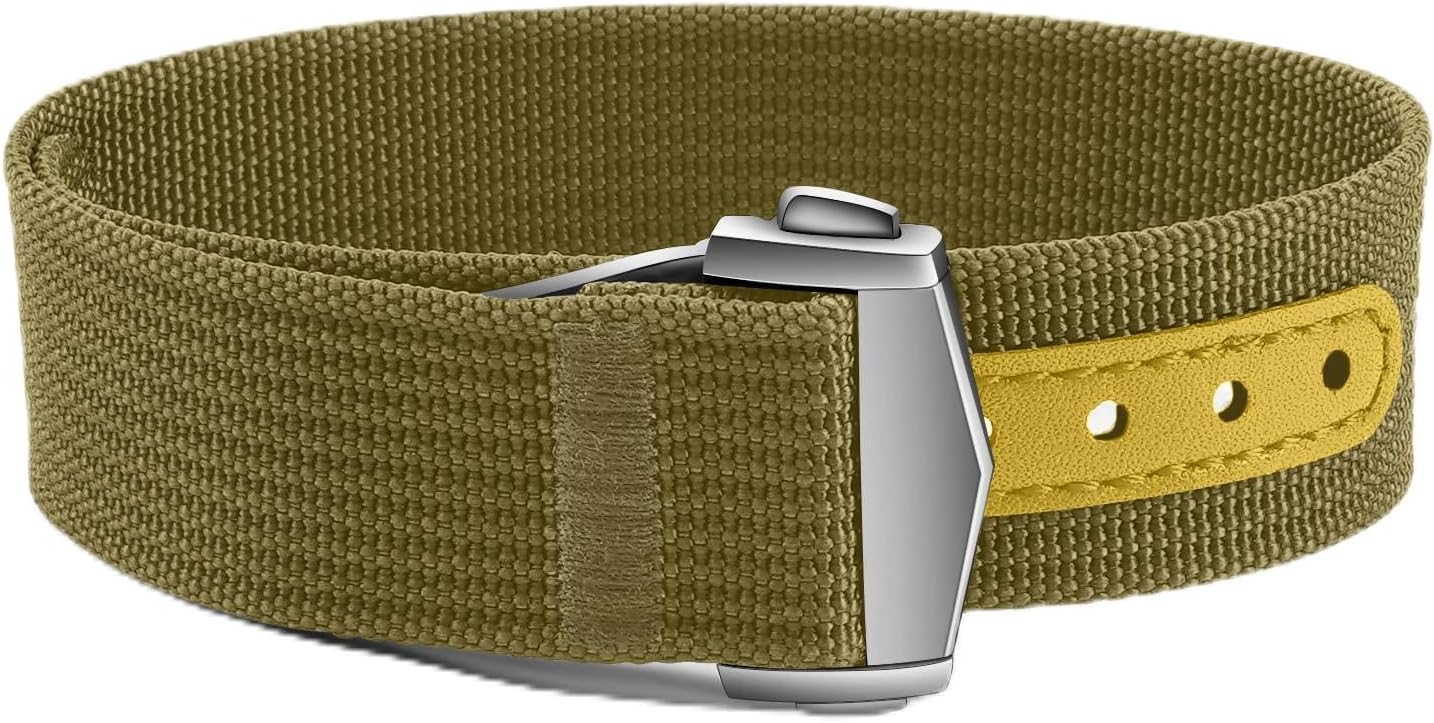 Nylon Watch Strap 20mm 22mm Nylon Watch Band Replacement Single Pass Strap Breathable Military Watch Bands for Men Soft Elastic Watch Straps