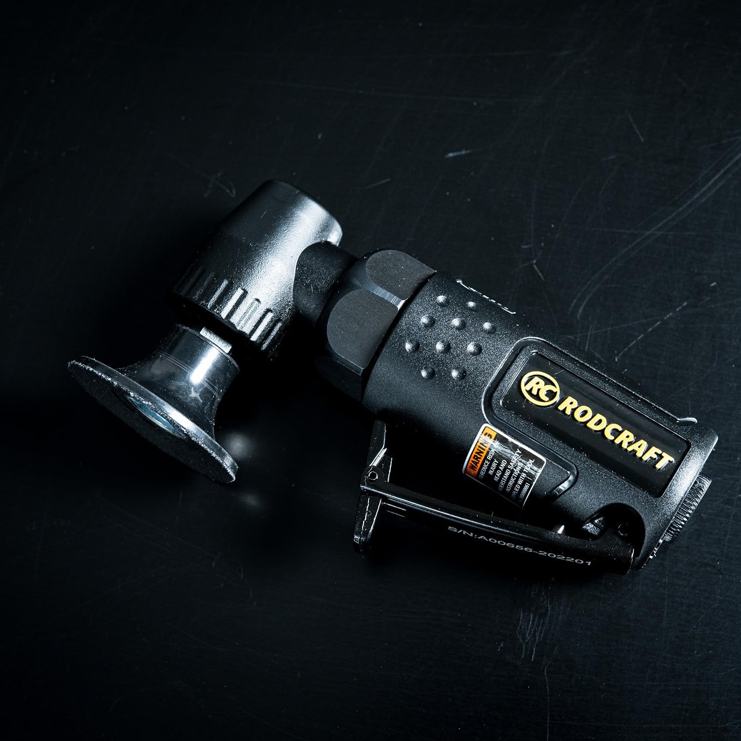 RC7601 Mini Air Disc Sander Angled