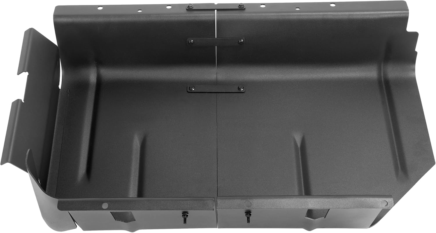 Fuel Tank Skid Plate Compatible with 1987 1988 1989 1990 1991 1992 1993 1994 1995 Jeep Wrangler YJ with 15 20 Gallon Gas Tank Matte Black Split