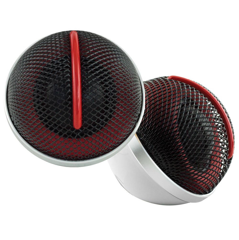 DS18 SQTW Tweeter 1.10-inch 120 Watts Max Silk Dome Neodymium Tweeter Sound Quality with 3M VHB Mounting Tape, Built-in Attenuation Switch (+2/0/-2) - Set of 2 (Black & Red)