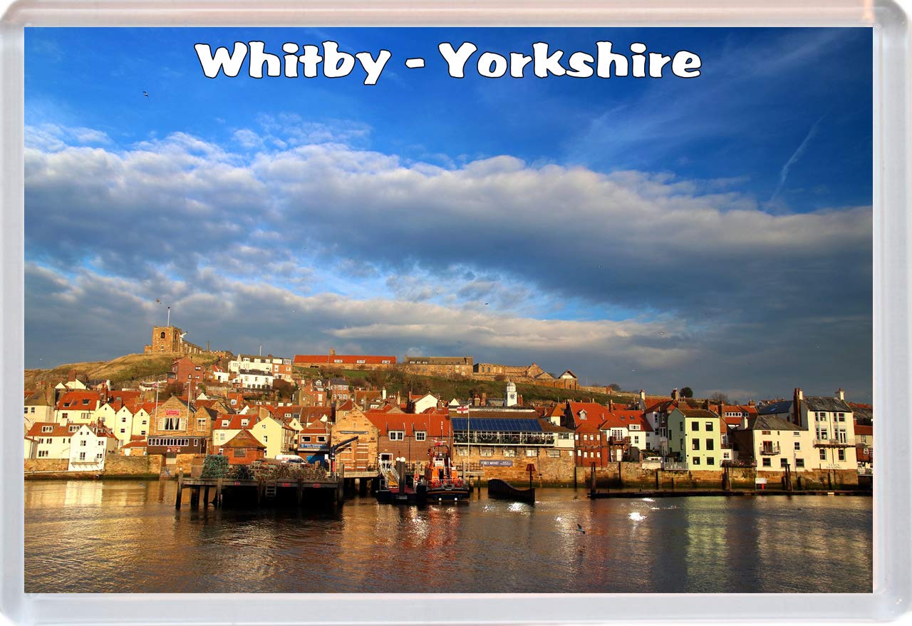 Baked Bean Store Black And White Whitby - Yorkshire - Jumbo Fridge Magnet/Magnets Bbsm1264