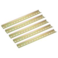 Vista 8 de MECCANIXITY Guía de montaje de hierro ranurado para riel DIN, 5 unidades, 8 pulgadas de largo, 1.378 in de ancho, 0.295 in de alto, tono bronce