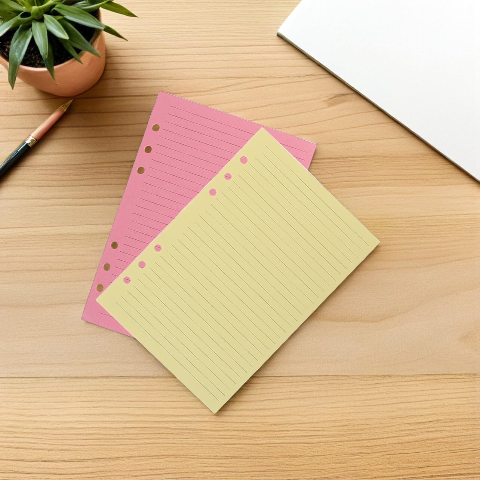 Papier À Feuilles Mobiles 4 Feuilles Papier Ligné De Recharge Pour Classeur Pour Petits Cahiers Pour Cahiers
