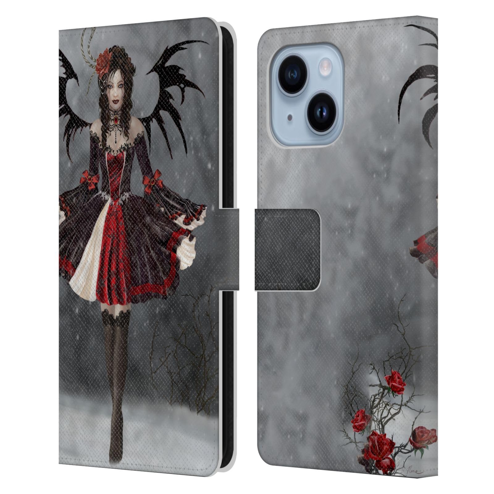Étui portefeuille iPhone 14 Plus Head Case Designs Nene Thomas en cuir - 7