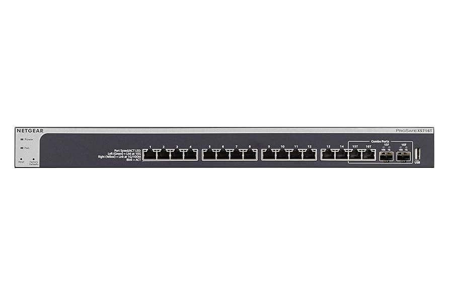 NETGEAR 10GbE スイッチングハブ XS716E 16ポート新品未使用 NETGEAR製の10GbE対応16ポートスイッチ「XS716E(XS716E-100AJS