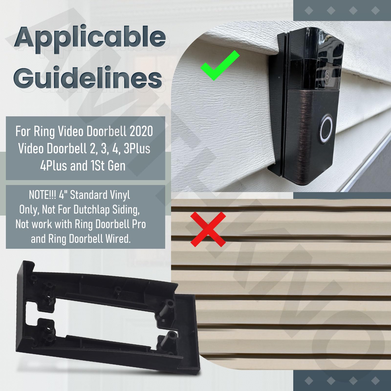 Vinyl Siding Mount Ring Doorbell Mount Ring Doorbell Mount For All