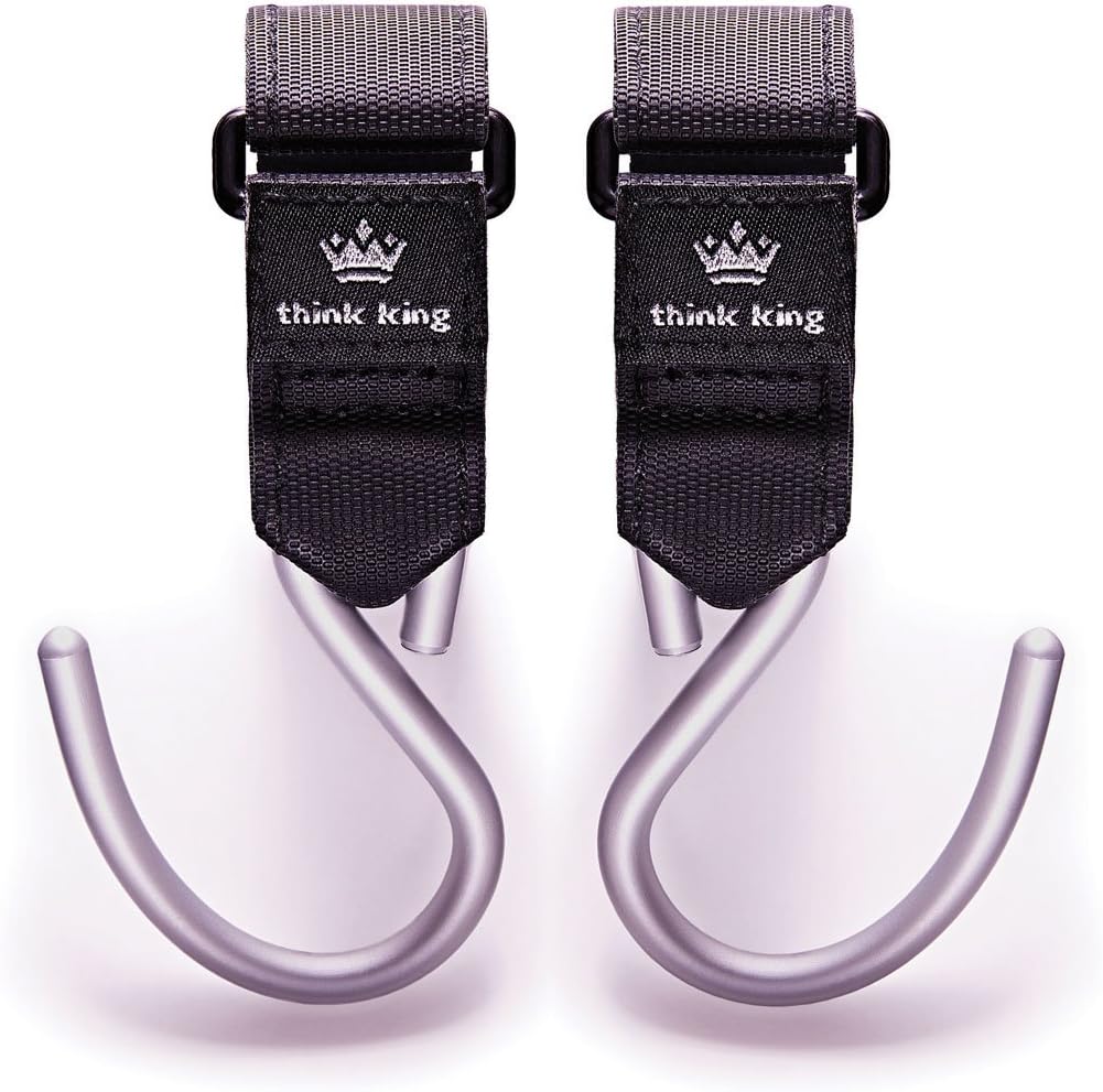 Think King Mighty Buggy Hook for Stroller, Wheelchair, Rollator, Walker, 2 Pack