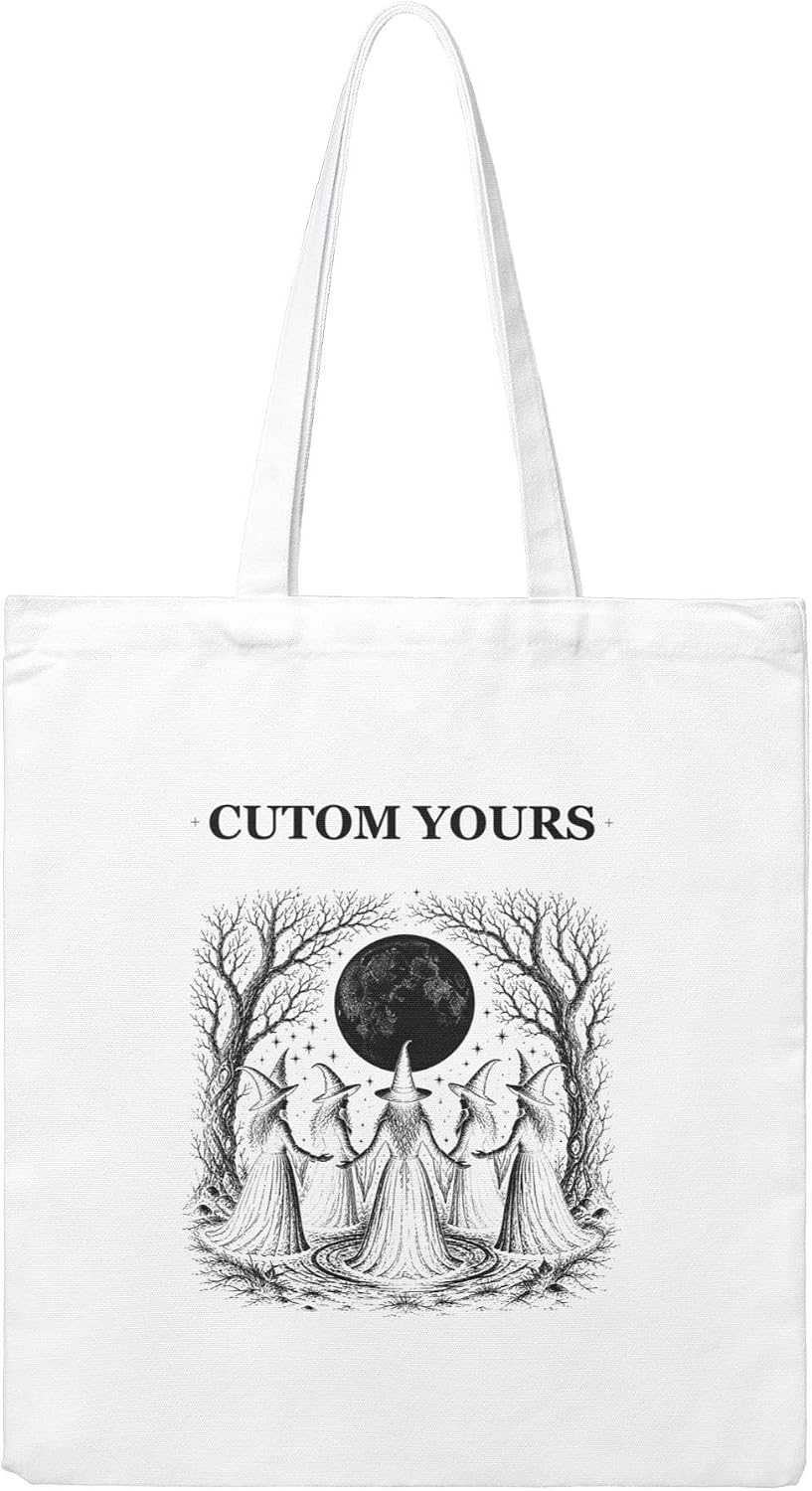 Witchy Gifts for Women Halloween Canvas Tote Bag
