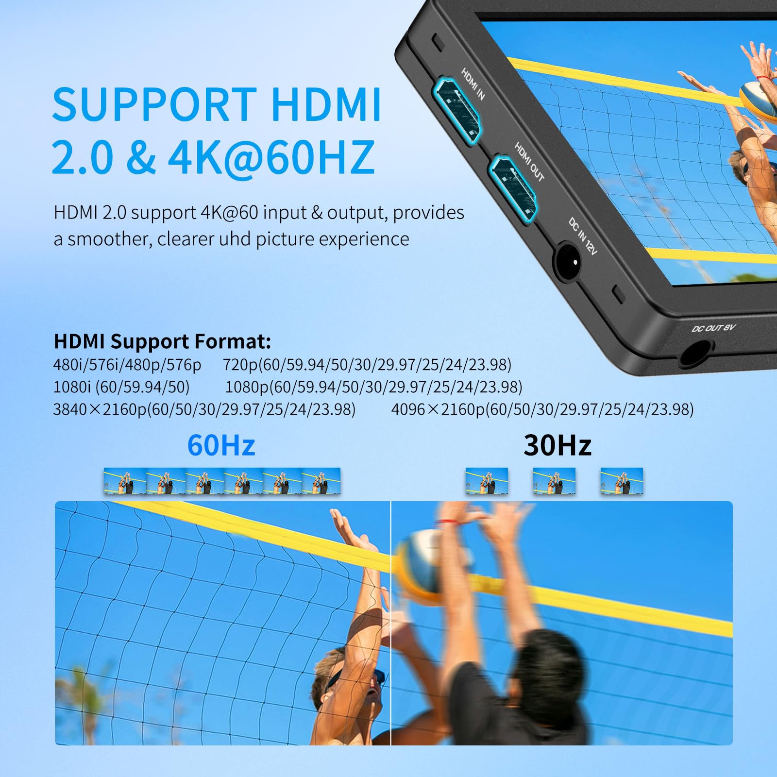FEELWORLD T6 Moniteur de Caméra 6 Pouces Retour Video Appareil Photo Aluminum IPS Full HD,Entrée/Sortie 4K HDMI avec 3D LUTs, Vecteurscope, Focus Peaking, Batterie F550 2200 mAh et Sac de Transport