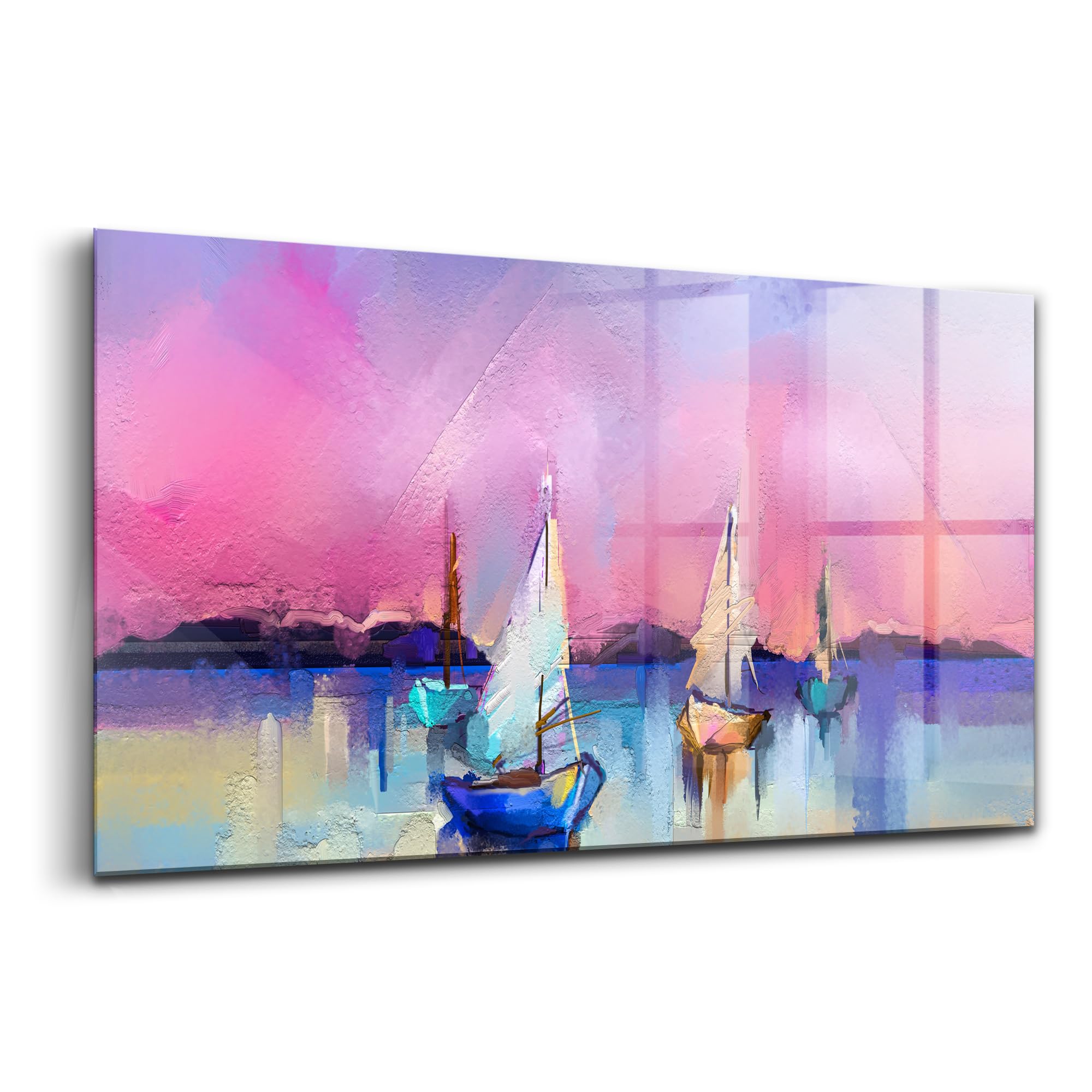 Peinture sur verre paysage maritime 140x70 Wallfluent - 6