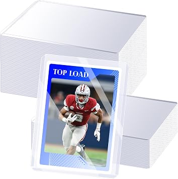 40 Count Trading Card Sleeves, Clear Top Loaders Card Sleeves for Baseball, Sports Cards Protector 3" x 4" Hard Plastic Collectible Cards Sleeves for Football, Playing Cards Protector