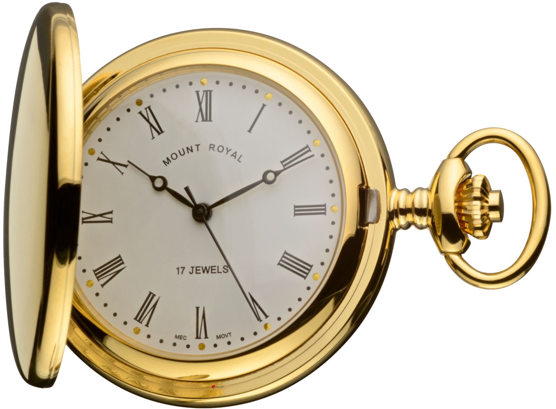 Reloj de bolsillo mecánico I LUV LTD, elegancia de oro hunter con 17 joyas 5