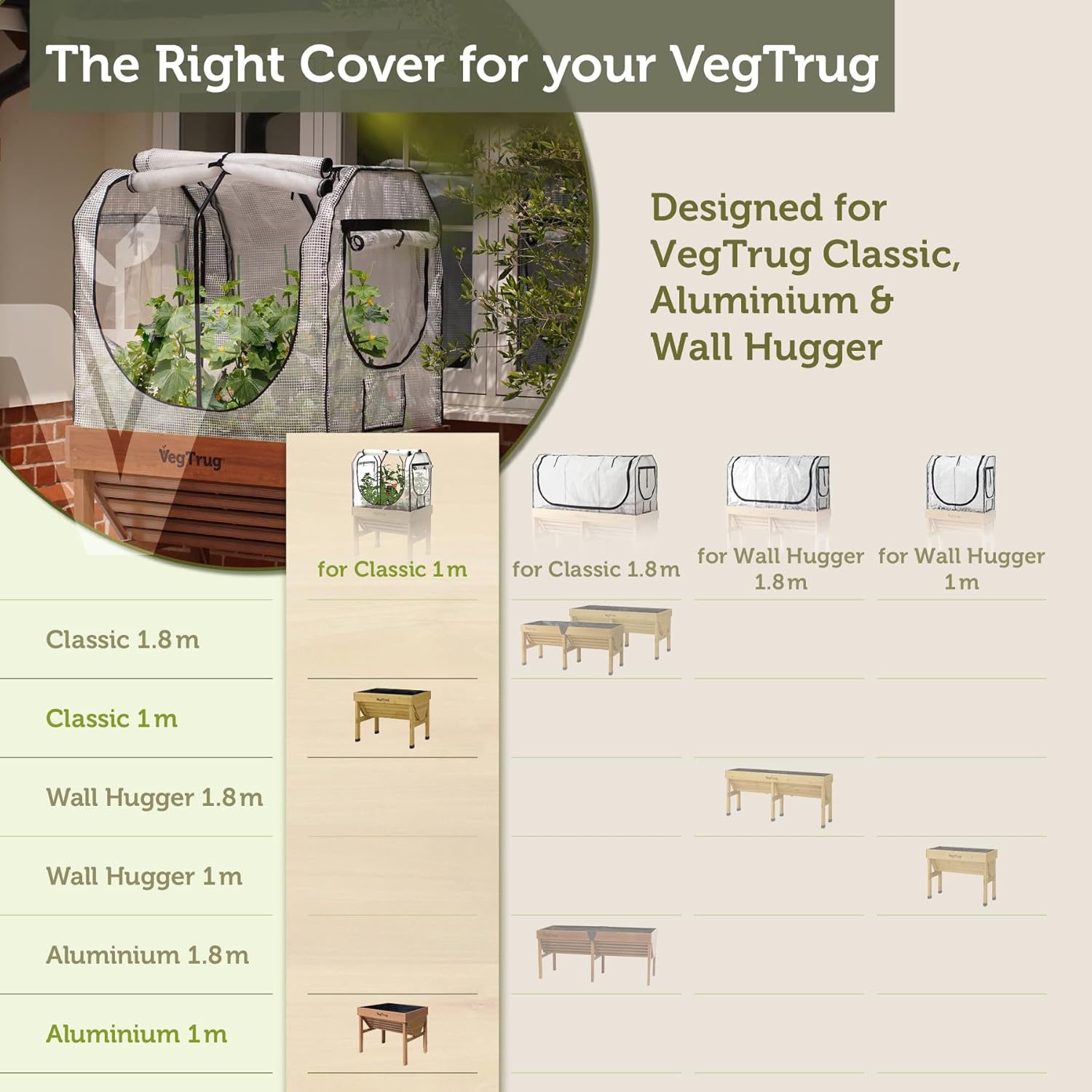 VegTrug® Small Classic Greenhouse Frame & Multi-Cover Set