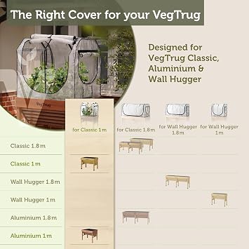 VegTrug Greenhouse Frame & Multi-Cover Set for VegTrug Classic Small 1m