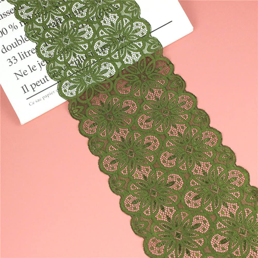 18 cm x 2 m Elasticity Lace Ribbon Lace Trim Decorative Ribbon Lace Trimming Ribbon for Sewing DIY Crafts