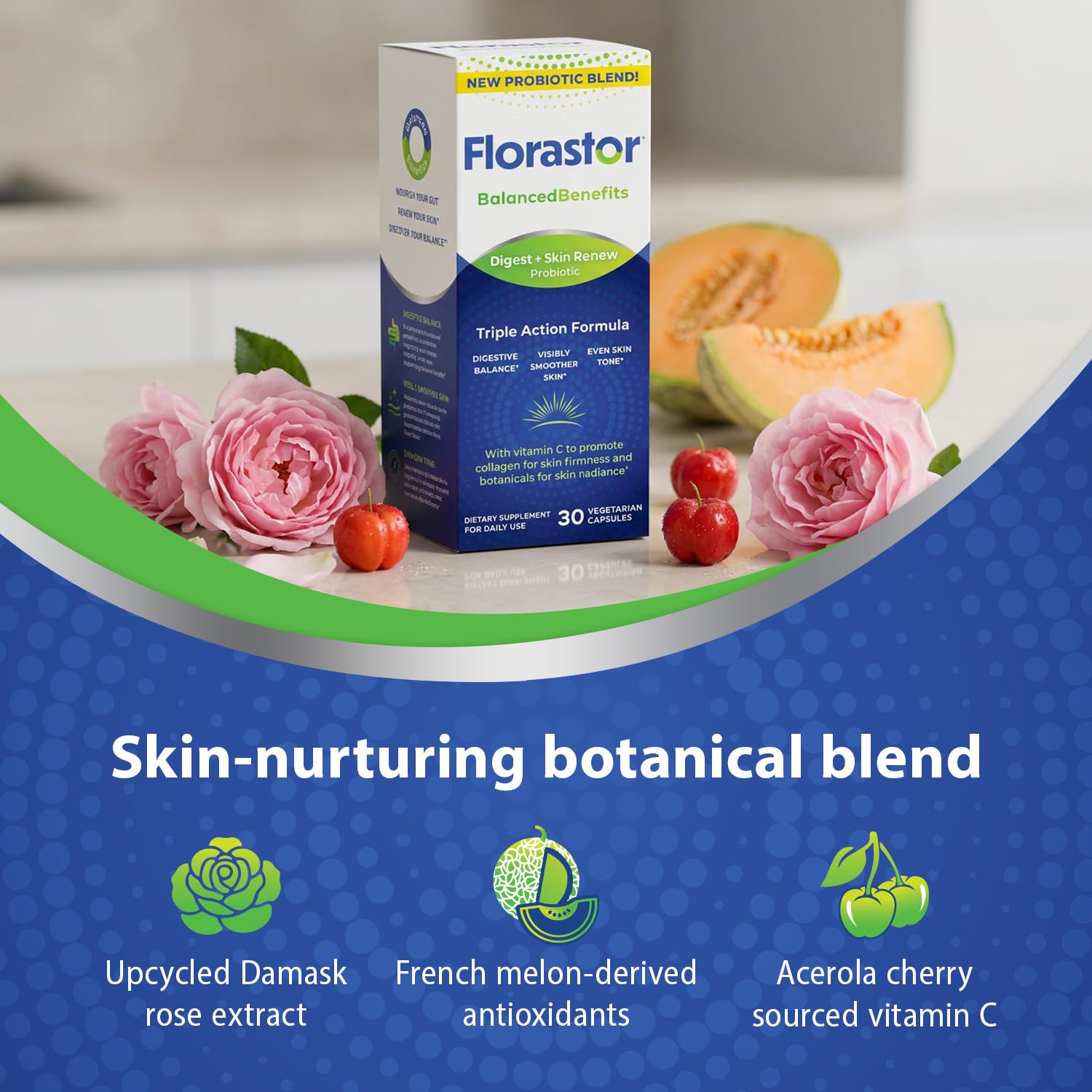 Florastor Digest + Skin Renew Probiotic, 30 Count — Amazon image 4