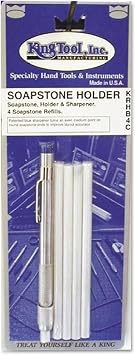 King Tool KRHB4C Round Soapstone with Holder and 4 Soapstone Refills