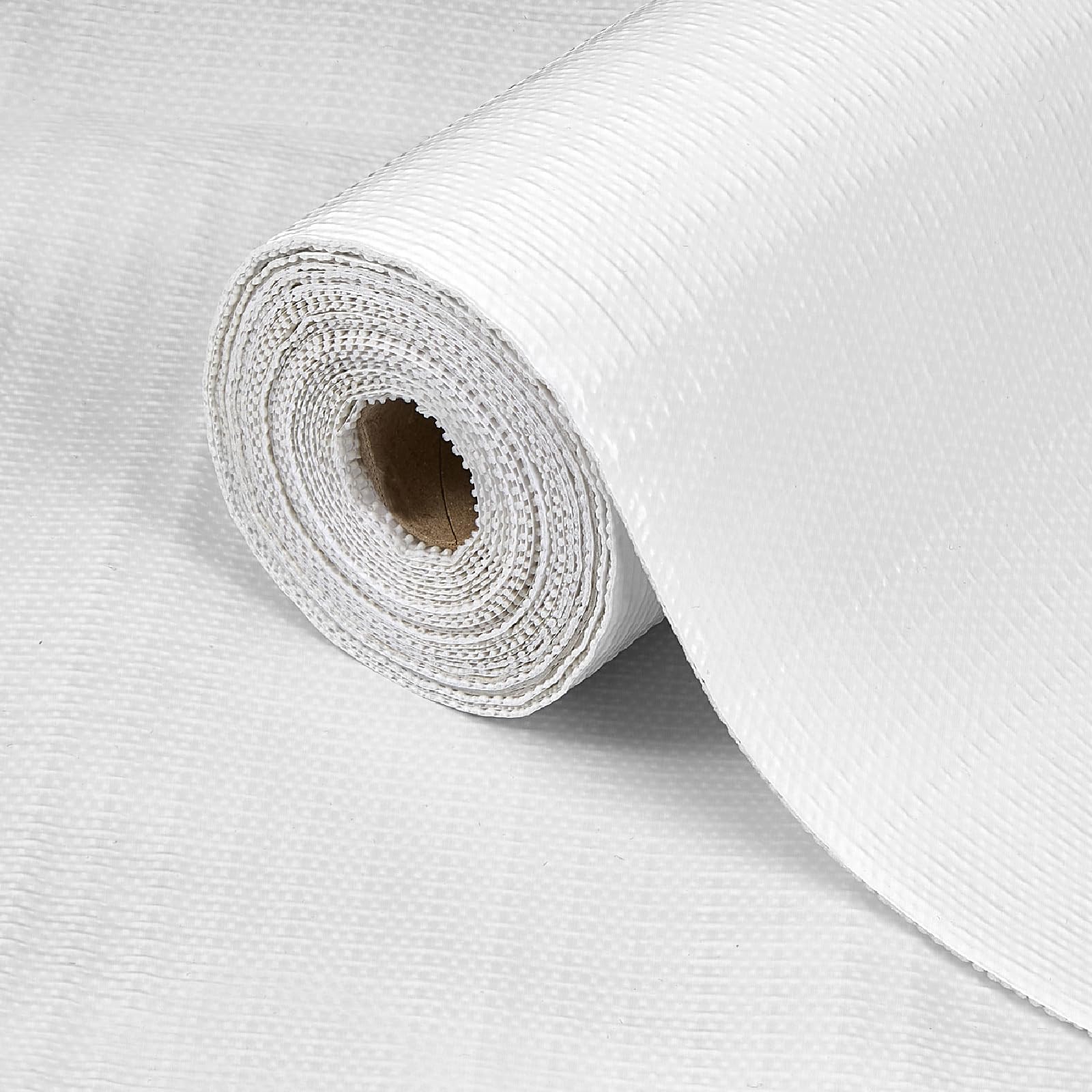 Drawer Shelf Liner for Kitchen Cabinets, Non Adhesive Slip Resistant Shelf Paper Easy to Clean, Strong Grip Thickened Waterproof Washable Mats for Pantry Shelves Cupboard Dresser(White, 12 in x 10 FT)