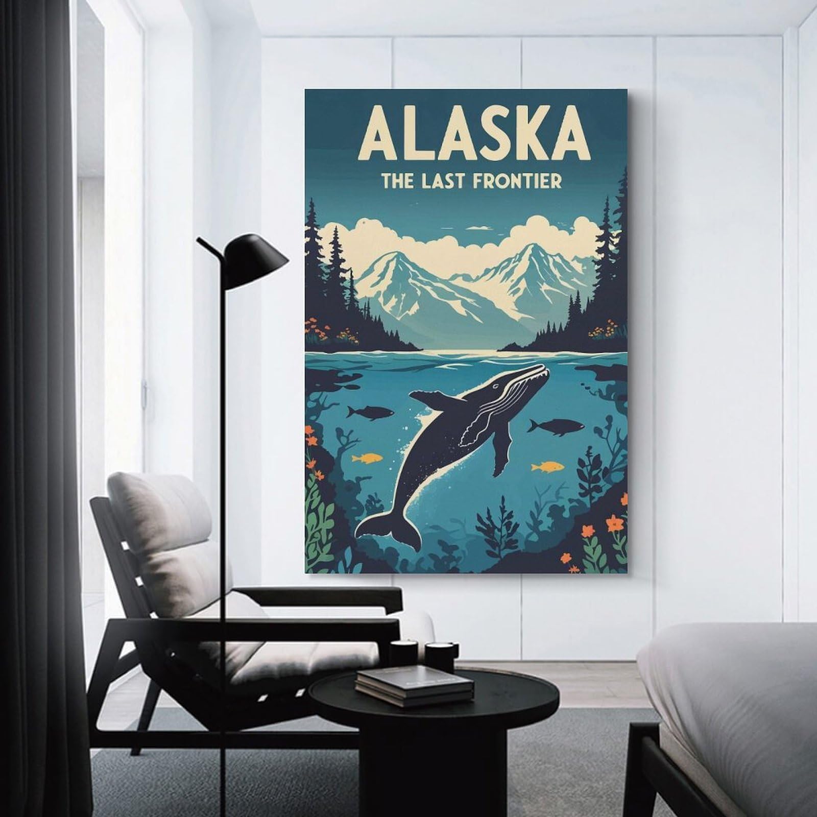 Junmoney Alaska The Last Frontier Vintage Wall Art Print, 20x30inch(50x75cm), for Workspace Walls, Study Corners Or Bedrooms, A Smart Decor Choice for Study Walls