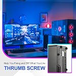 MECCANIXITY 20 Pcs Threaded Knurled Thumbscrew, M4 x 12mm Monitor Mount Arm Screws Stainless Steel Clamping Knobs Grip Thumb Screw for Computer TV