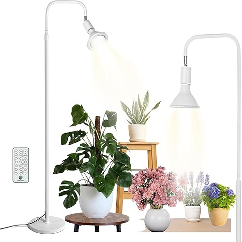 Sol-Leaf - Luces LED de cultivo de alta calidad espectro completo ajustable, control remoto, temporizador de encendidoapagado automático, regulable,