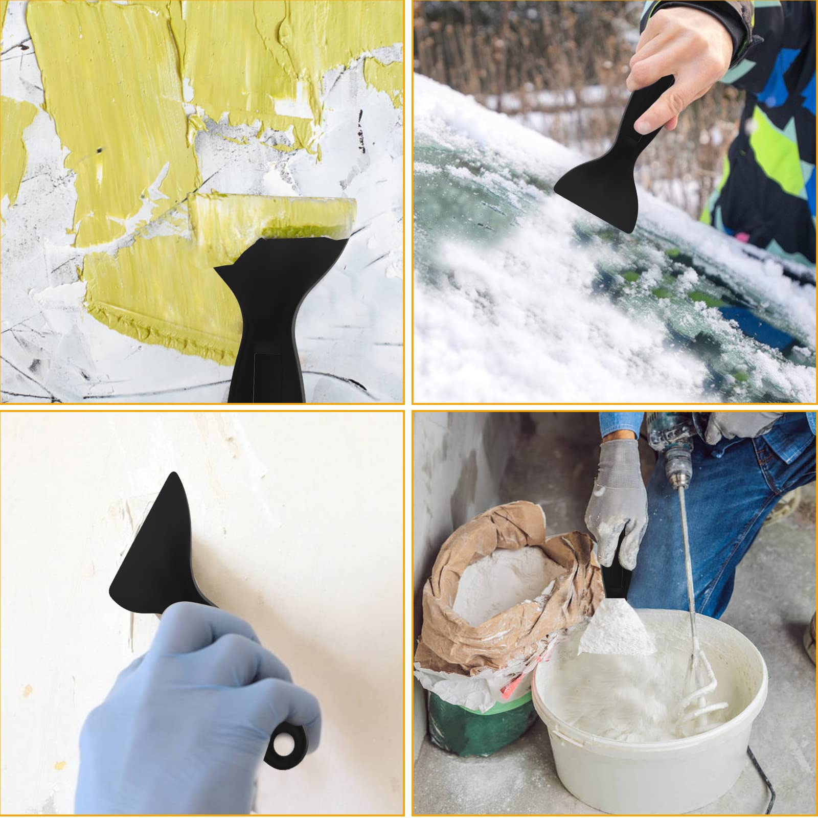 Zestaw 12 noży do szpachli z tworzywa sztucznego, nóż do wypełniania, narzędzie skrobak plastikowy, do uszczelniania, łatania, naklejek, tapet, szpachli do malowania samochodu, skrobaków
