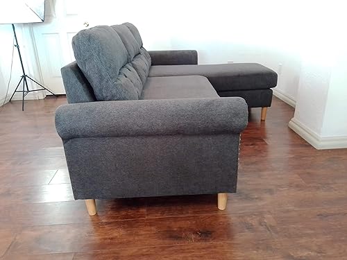 Miniatura 16 de Poundex Seccional reversible de 2 piezas (F6449) rojo paprika,Pizarra,Beige Bronceado,https://www.amazon.com/dp/undefined