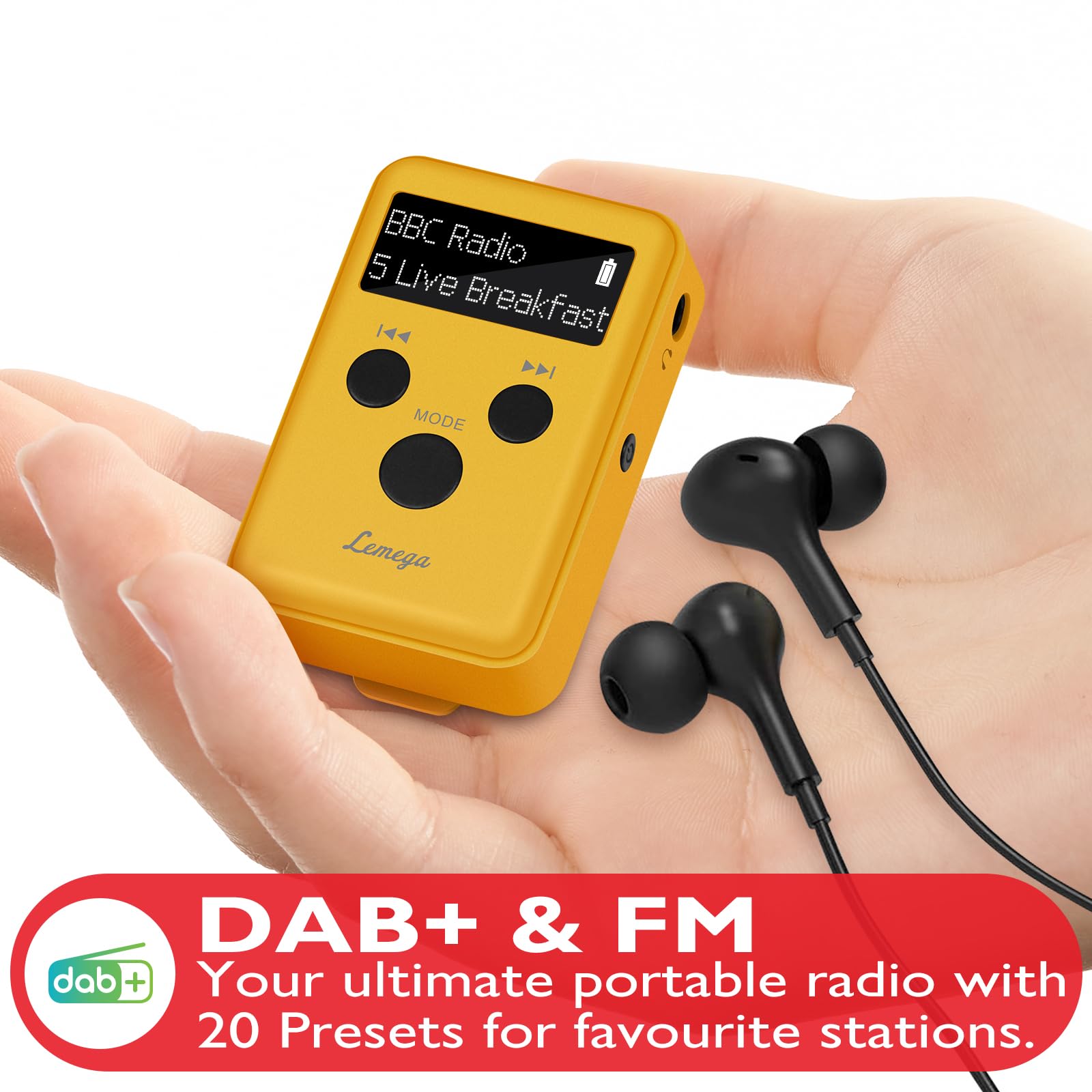 Lemege Mini Go Dab Portatile Radio Sportiva - Dettaglio