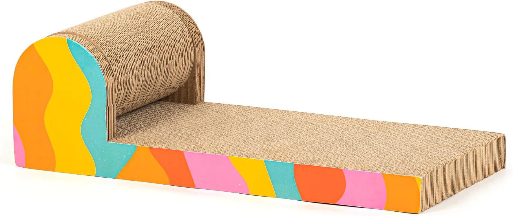 HUFT Meow-Tastic Spinner Scratcher for Cats - Multicolor